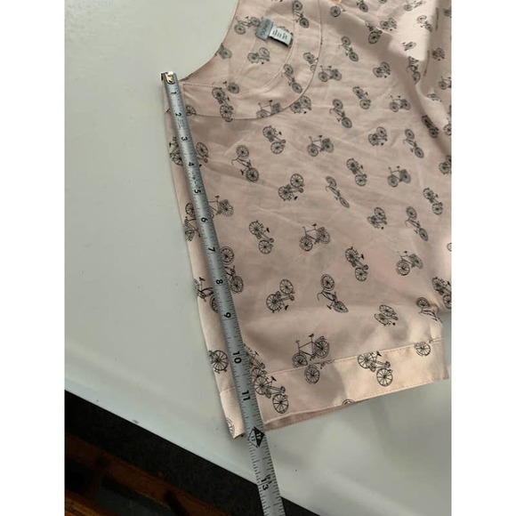 Paraphrase top size medium bicycle print short sleeve pale pink - Picture 8 of 9